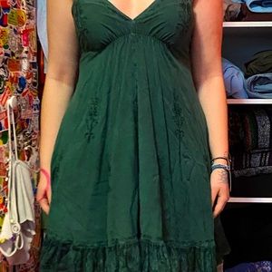 Green handmade dress